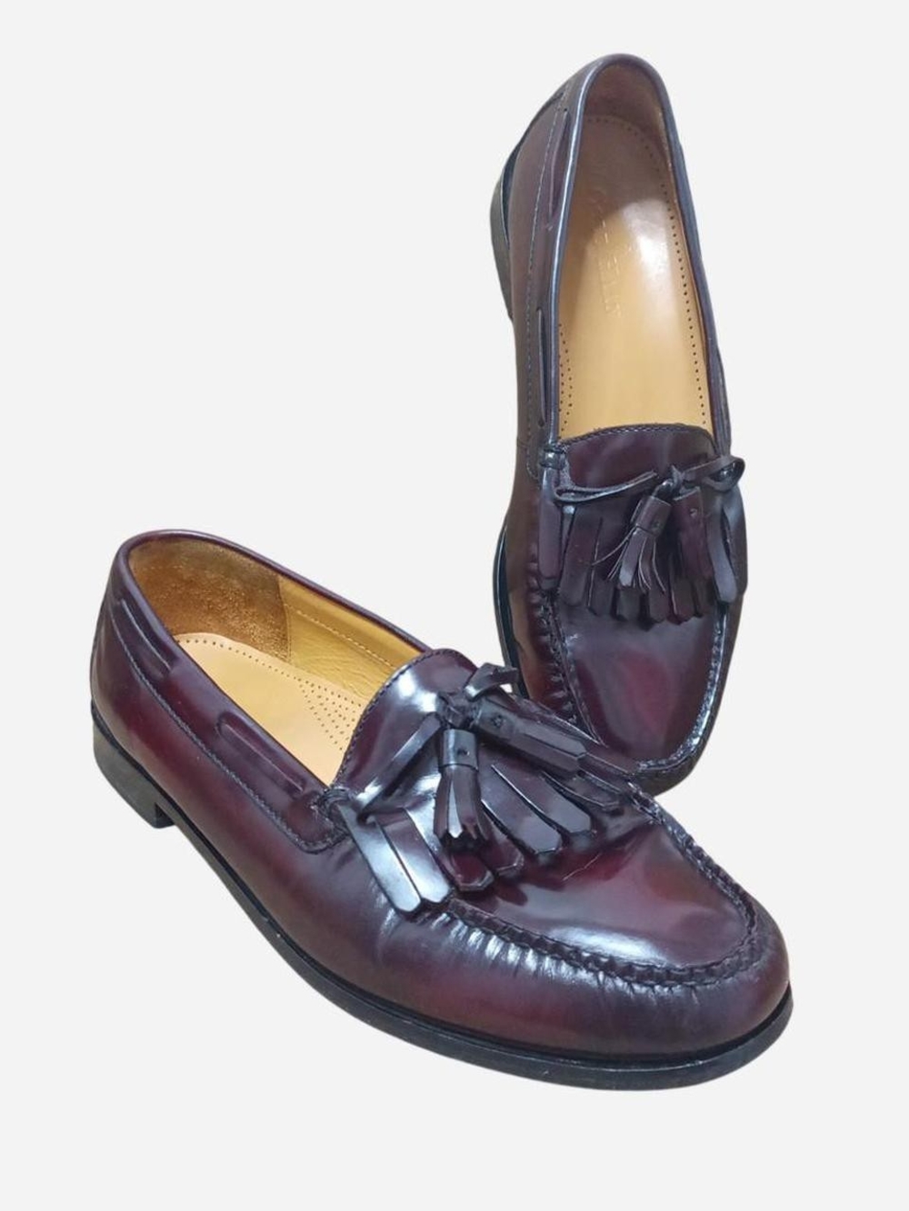 Cole Haan Men's Kiltie Tassel Loafer Dark Burgundy Classic Dress Shoe Sz11 3E